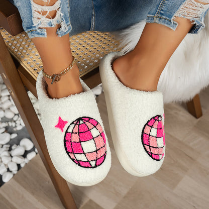 Plus Size Disco Ball Print Slippers - image 11