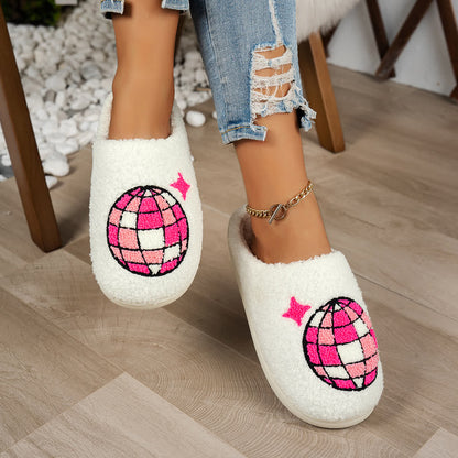 Plus Size Disco Ball Print Slippers - image 10