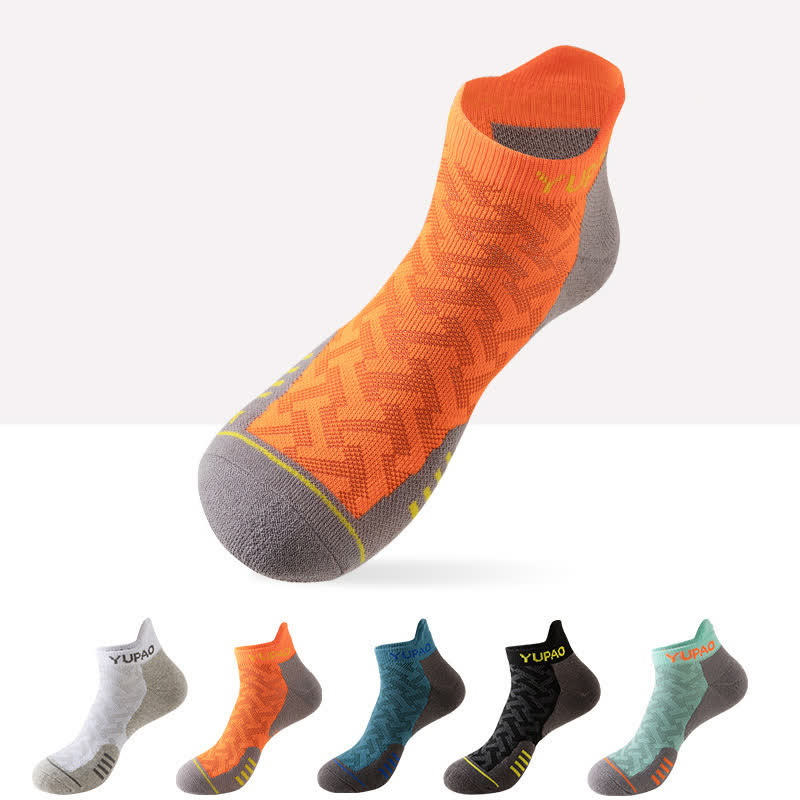 Striped Color Block Sports Ankle Compression Socks(5 Pairs) - Multicolor - EU39-44(US6-10) - image 0