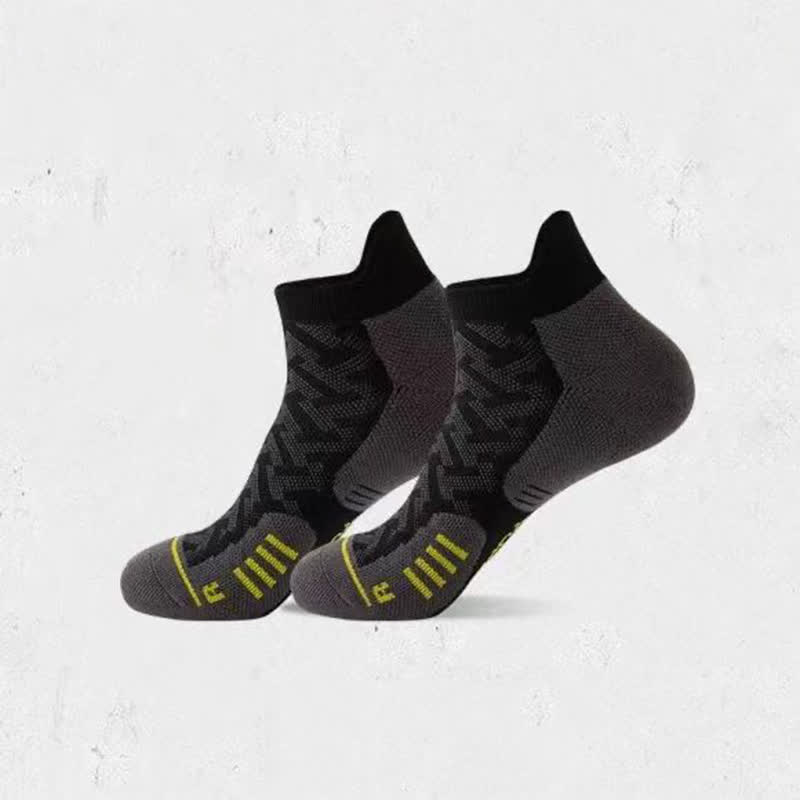 Striped Color Block Sports Ankle Compression Socks(5 Pairs) - Black - EU39-44(US6-10) - image 3