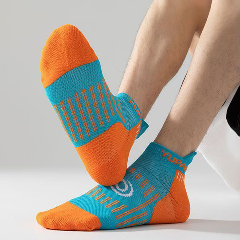 Plus Size Color Block Sports Ankle Compression Socks(5 Pairs) - image 10