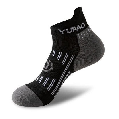 Plus Size Color Block Sports Ankle Compression Socks(5 Pairs) - Black - EU38-45(US5-11) - image 3