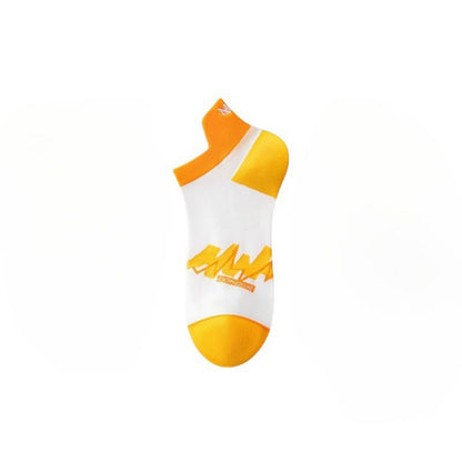 Cotton Geometric Ankle Compression Socks(5 Pairs) - Orange - EU36-40(US3-7) - image 7