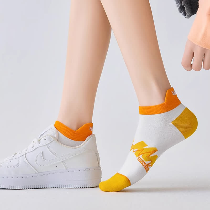 Cotton Geometric Ankle Compression Socks(5 Pairs) - image 5