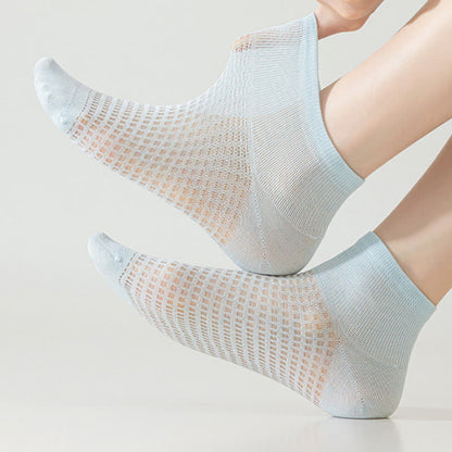 Mesh Breathable Mulberry Silk Ankle Socks(9 Pairs) - image 9