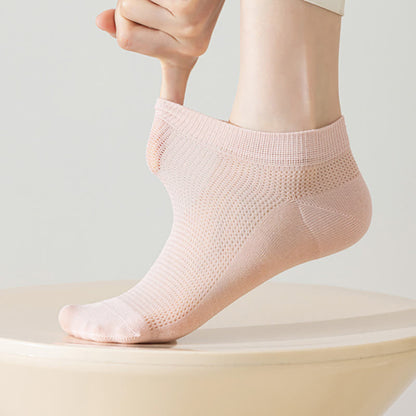 Mesh Breathable Mulberry Silk Ankle Socks(5 Pairs) - image 6