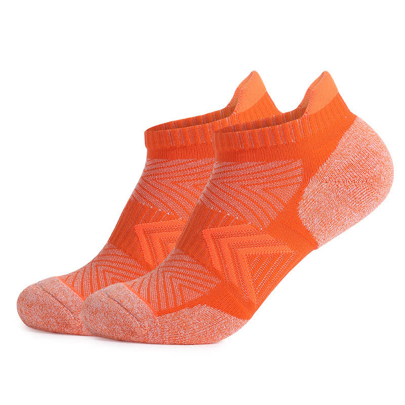 Arrow Colorblock Non-slip Cotton Ankle Compression Socks(6 Pairs) - Orange - EU39-42(US6-8.5) - image 3