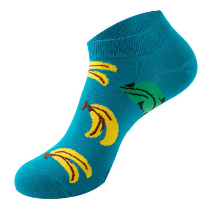 Cartoon Fruit Series Ankle Socks(5 Pairs) - Green - EU36-42(US3-8.5) - image 8