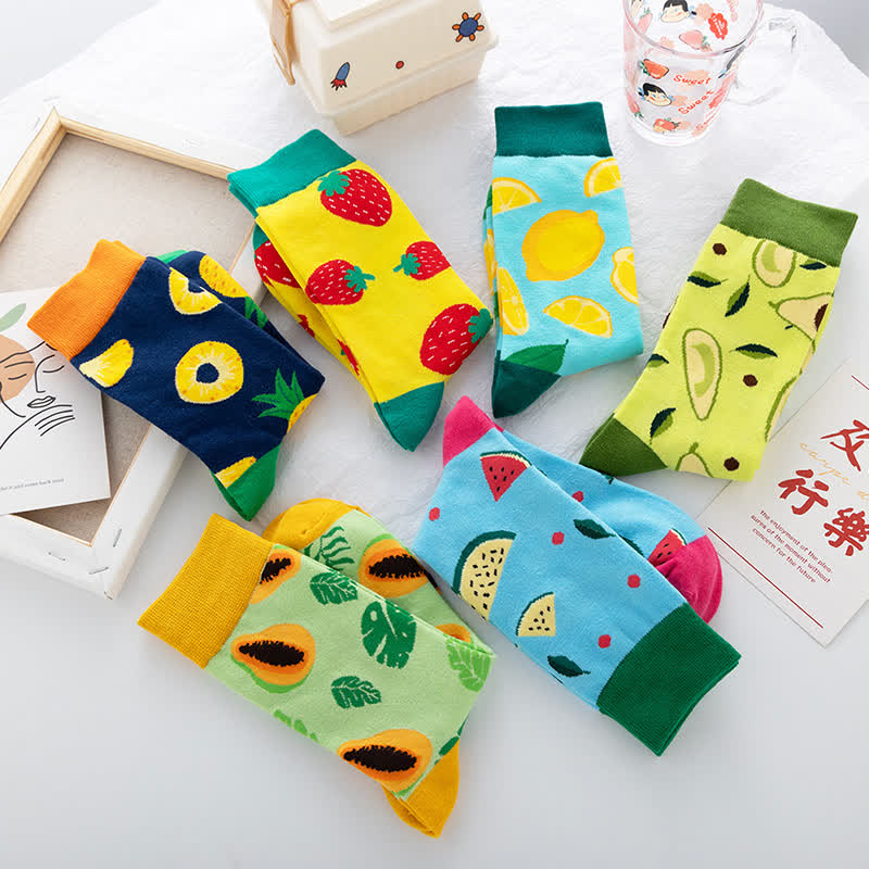 Fruits Series Quarter Socks(6 Pairs) - image 2