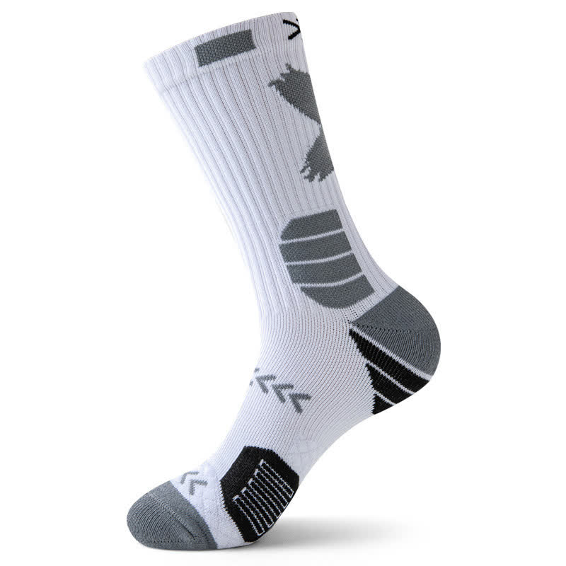 Arrow Graphic Print Sports Quarter Compression Socks(5 Pairs) - Grey - EU39-44(US6-10) - image 9