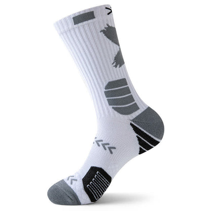 Arrow Graphic Print Sports Quarter Compression Socks(5 Pairs) - Grey - EU39-44(US6-10) - image 9