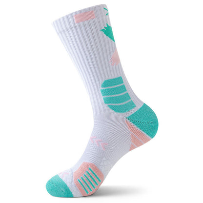 Arrow Graphic Print Sports Quarter Compression Socks(5 Pairs) - Green - EU39-44(US6-10) - image 10