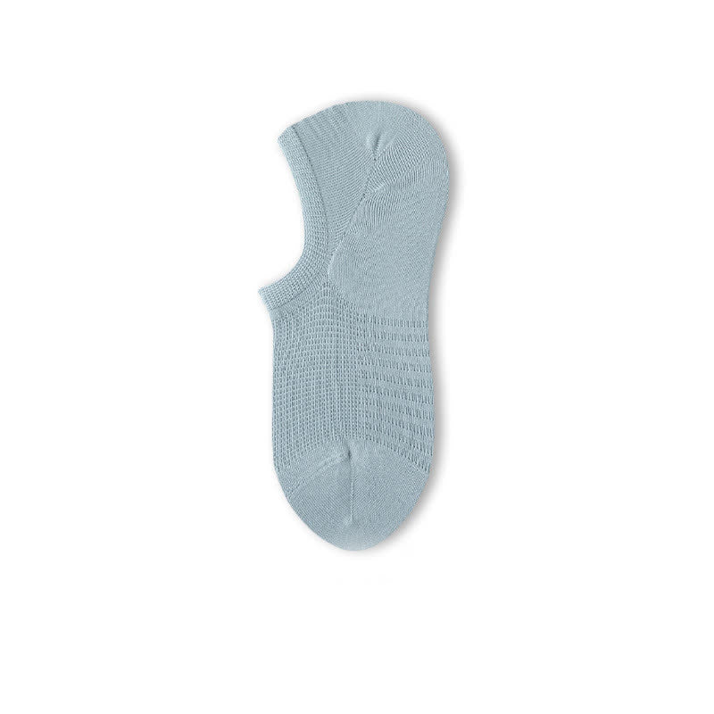 Solid Color Comfortable Mesh Cotton No Show Socks(8 Pairs) - Blue - EU39-44(US6-10) - image 13