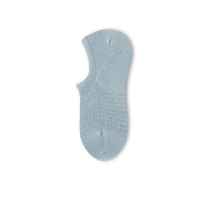 Solid Color Comfortable Mesh Cotton No Show Socks(8 Pairs) - Blue - EU39-44(US6-10) - image 13