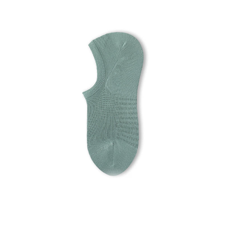 Solid Color Comfortable Mesh Cotton No Show Socks(8 Pairs) - Green - EU39-44(US6-10) - image 10