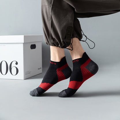 Colorblock Letter Print Ankle Compression Socks(5 Pairs) - image 3