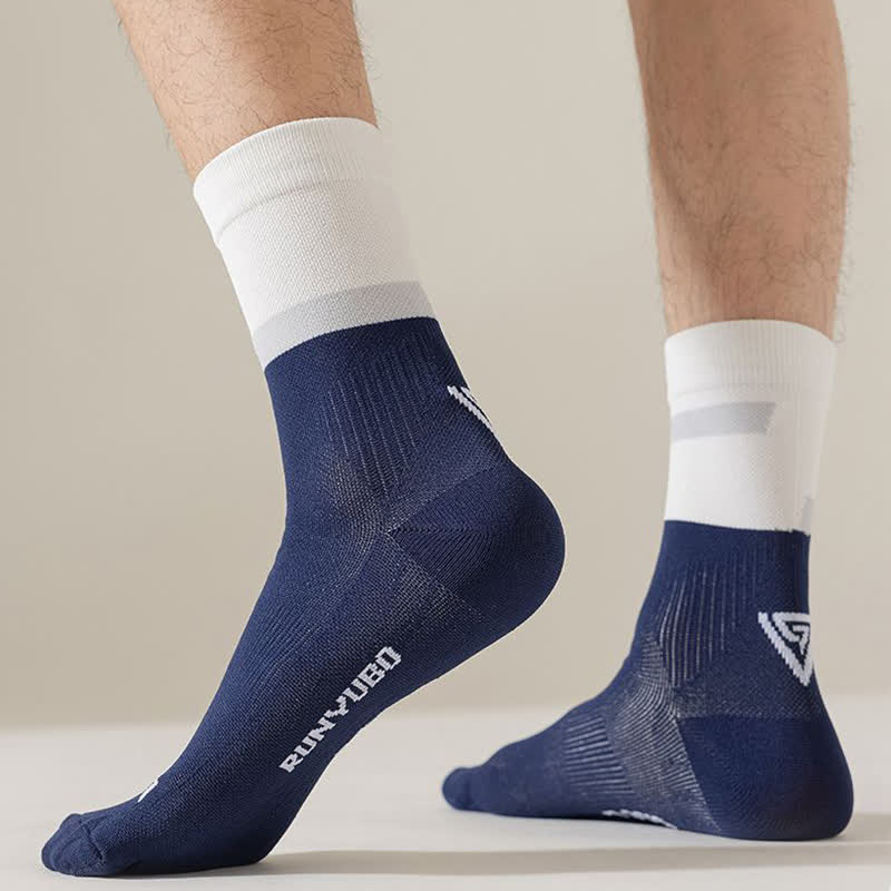 Color-block Cycling Quarter Compression Socks(7 Pairs) - image 9