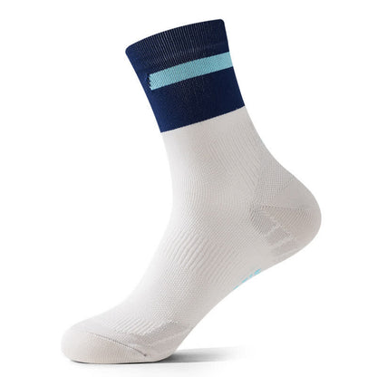 Color-block Cycling Quarter Compression Socks(7 Pairs) - Light Gray - EU39-43(US6-9) - image 13