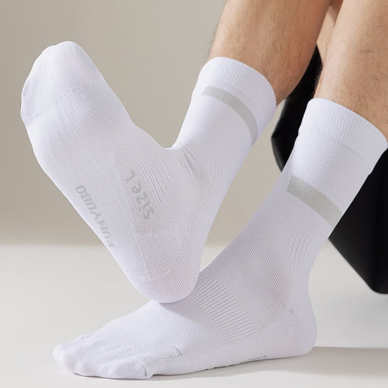 Color-block Cycling Quarter Compression Socks(7 Pairs) - image 5