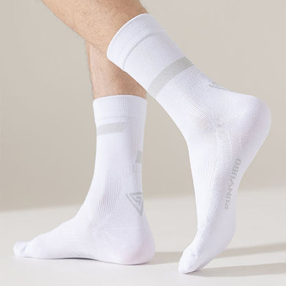 Color-block Cycling Quarter Compression Socks(7 Pairs) - image 4