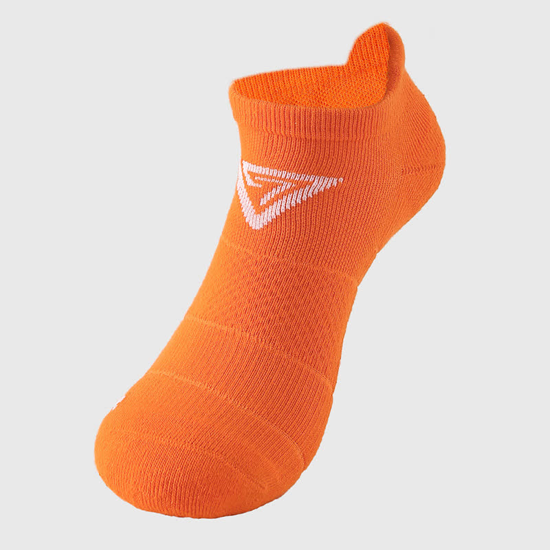 Triangle Print Cotton Ankle Compression Socks(7 Pairs) - Orange - EU40-44(US7-10) - image 14