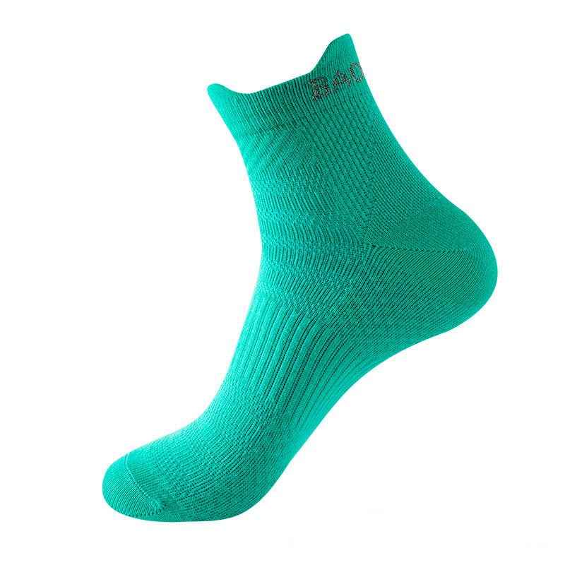 Bright Color Series Cotton Sports Ankle Compression Socks(8 Pairs) - Green - EU36-43(US3-9) - image 10
