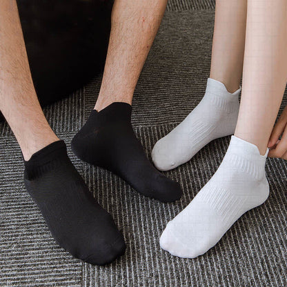 Solid Color Breathable Sports Ankle Compression Socks(4 Pairs) - image 2