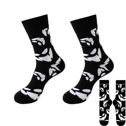 Plus Size Halloween Black Series Quarter Socks(8 Pairs) - Black - F - EU37-46(US4-12) - image 12