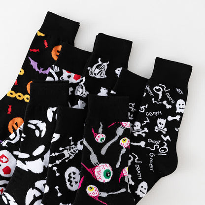 Plus Size Halloween Black Series Quarter Socks(8 Pairs) - image 6