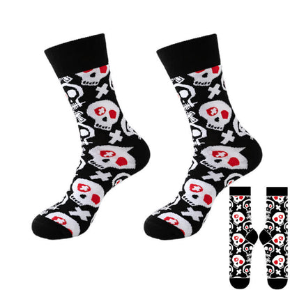 Plus Size Halloween Black Series Quarter Socks(8 Pairs) - Black - B - EU37-46(US4-12) - image 8