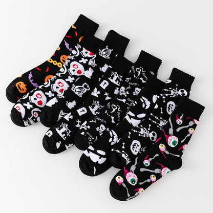 Plus Size Halloween Black Series Quarter Socks(8 Pairs) - image 5