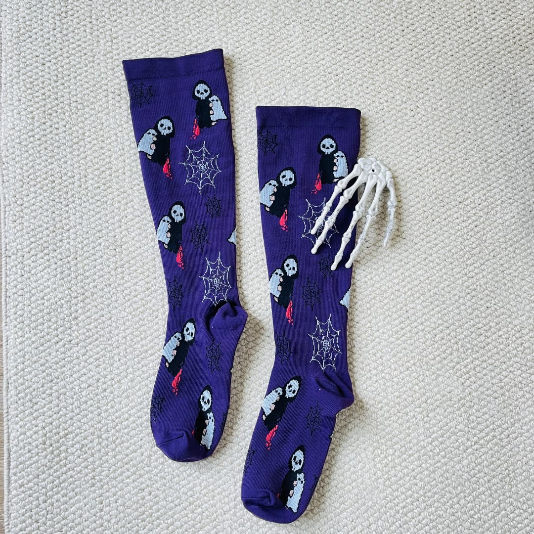 Plus Size Cute Halloween Styles Compression Socks(3 Pairs) - image 3