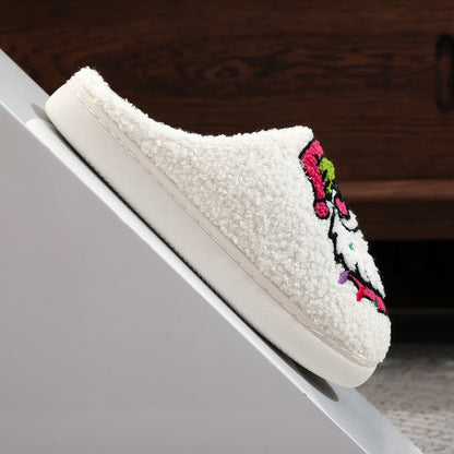 Plus Size Christmas Santa Claus Print Slippers - image 6