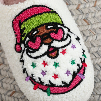 Plus Size Christmas Santa Claus Print Slippers - image 7