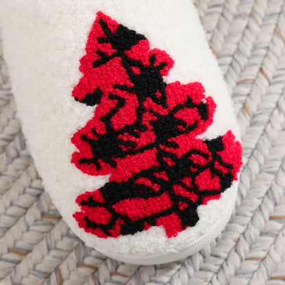 Plus Size Christmas Tree Print Slippers - image 7