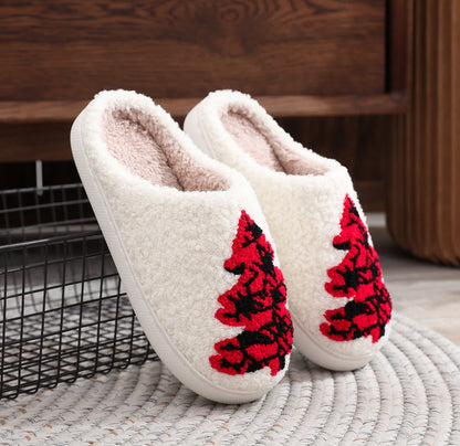 Plus Size Christmas Tree Print Slippers - image 4