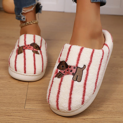 Striped Dog Print Slippers - image 13