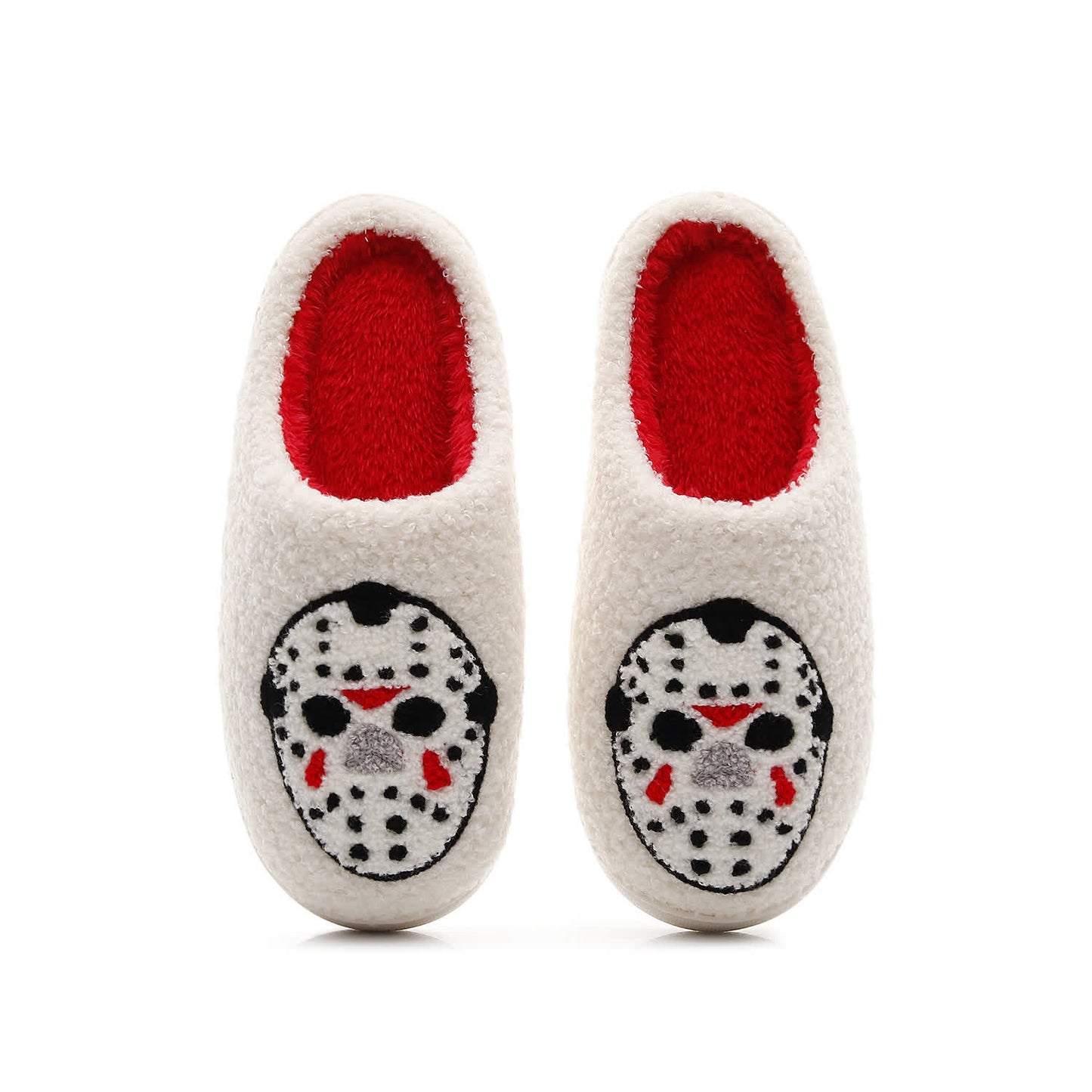 Plus Size Halloween Cartoon Spooky Print Slippers - White - EU44-45(US10-11) - image 10