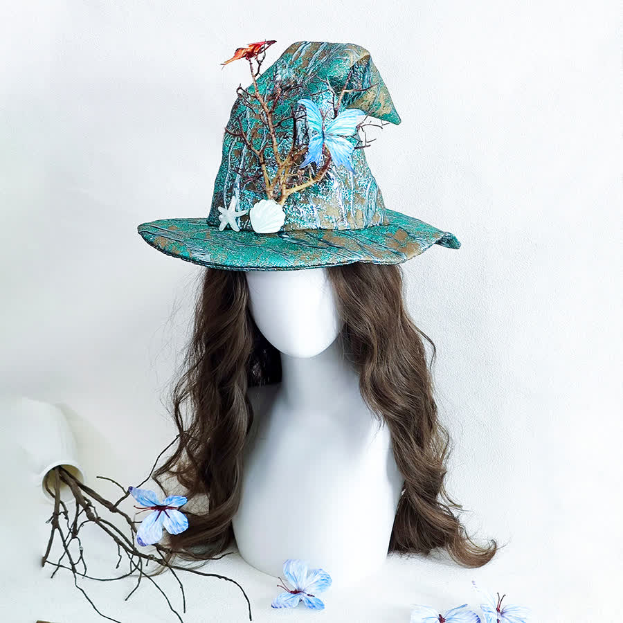 Halloween Butterfly Shell Witch Hat - image 1