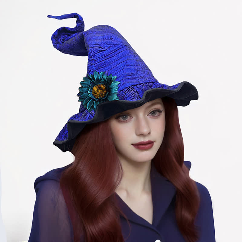 Sparkling Halloween Party Witch Hat - Blue - One Size - image 2