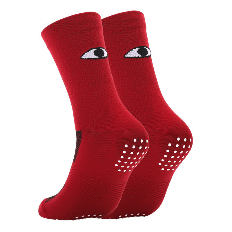 Eye Print Quarter Compression Socks(6 Pairs) - Red - EU40-45(US7-11) - image 2
