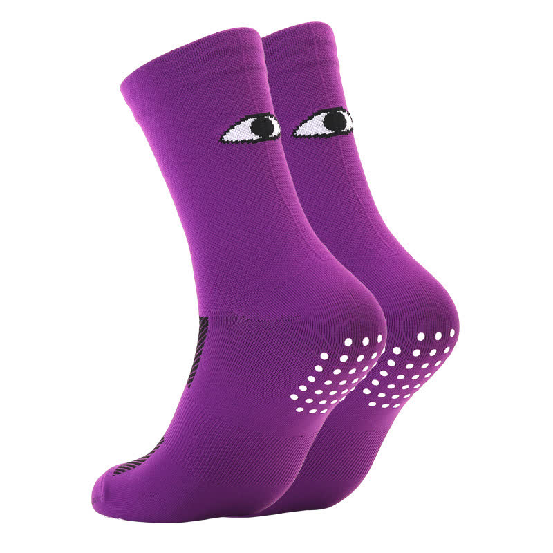 Eye Print Quarter Compression Socks(6 Pairs) - Purple - EU40-45(US7-11) - image 11