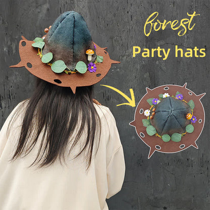 Halloween Mushroom Leaf Wizard Hat - image 1