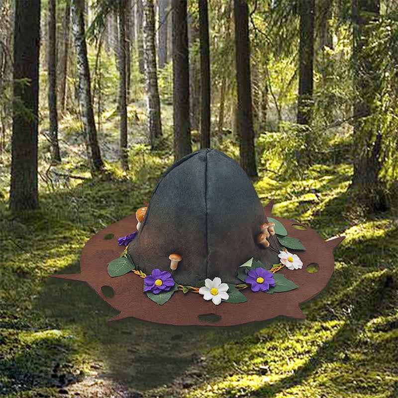 Halloween Mushroom Leaf Wizard Hat - image 2