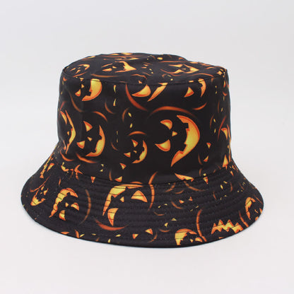 Plus Size Halloween Spooky Print Bucket Hat - D - One Size - image 5