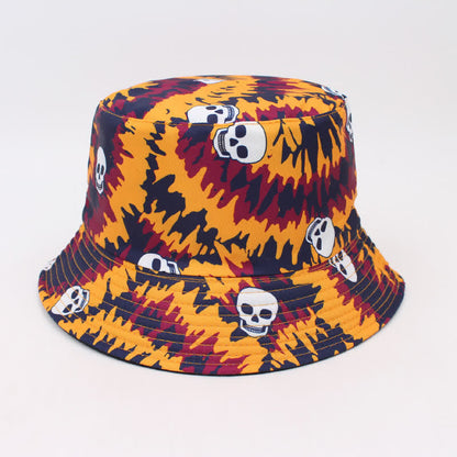 Plus Size Halloween Spooky Print Bucket Hat - A - One Size - image 0