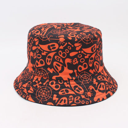 Plus Size Halloween Spooky Print Bucket Hat - F - One Size - image 7