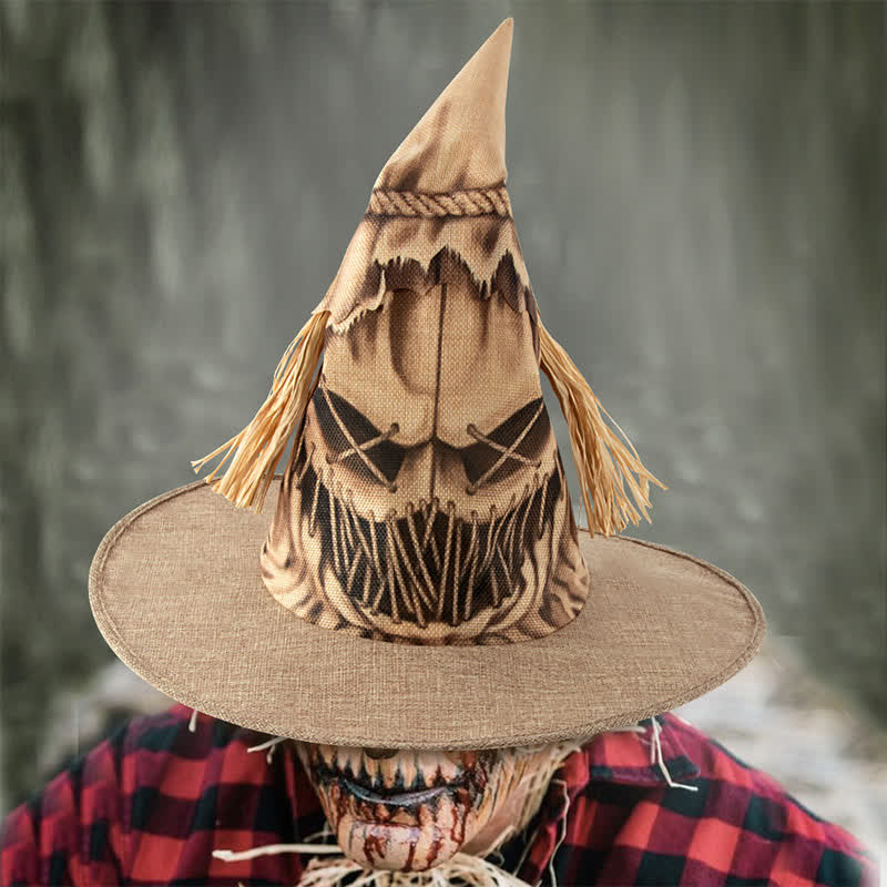 Plus Size Halloween Scarecrow Witch Hat - image 2
