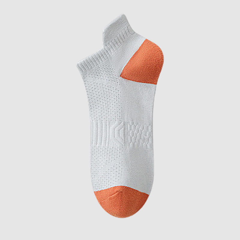 Cotton Sweat-wicking Mesh Breathable Ankle Compression Socks(5 Pairs) - Light Gray - EU40-44(US7-10) - image 5