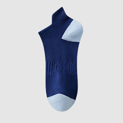 Cotton Sweat-wicking Mesh Breathable Ankle Compression Socks(5 Pairs) - Navy Blue - EU40-44(US7-10) - image 6